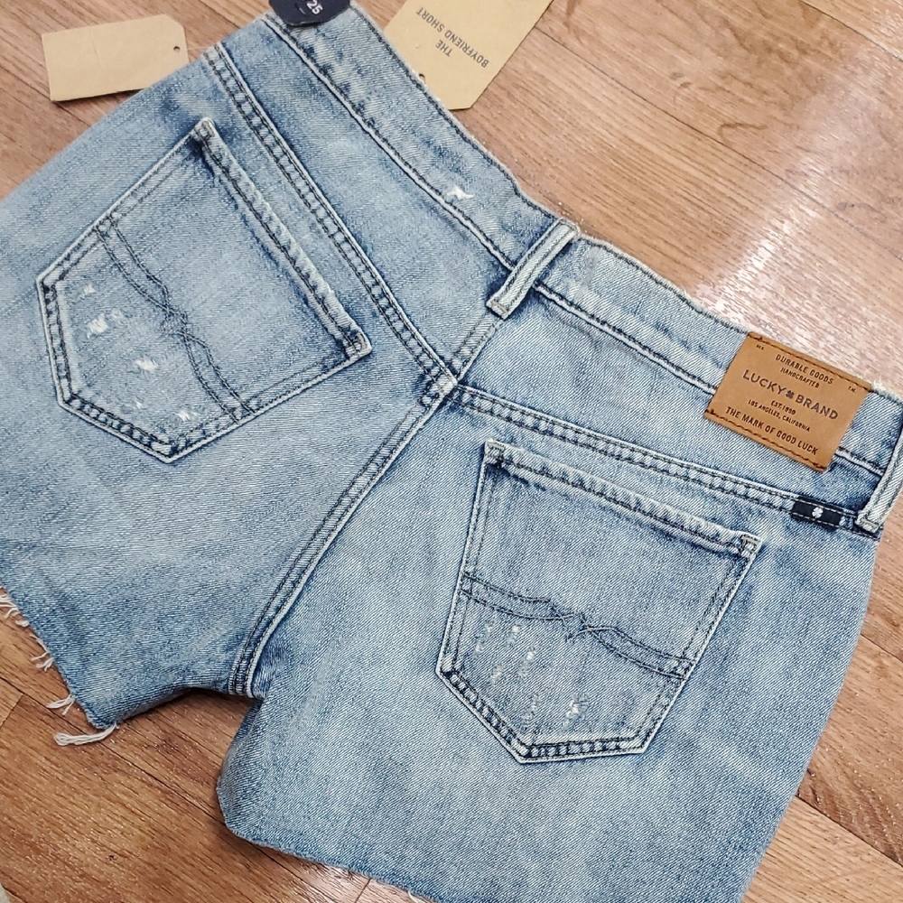Lucky Brand Light Blue Distressed Jean Shorts - Picture 9 of 9